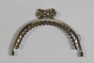 Pack of 10 - Curved Type 26 - Purse Clasp 3.25" - Silver