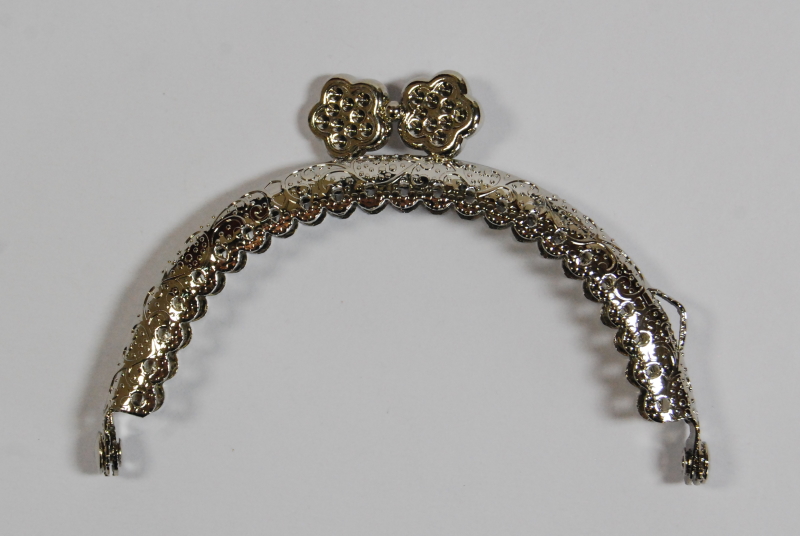 Pack of 10 - Curved Type 26 - Purse Clasp 3.25" - Silver