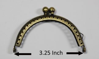 Pack of 2 - Curved Type 24 - Purse Clasp 3.25" -  Antique Brass