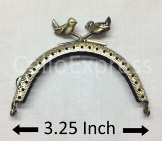 Pack of 1 - Curved Type 5 - Purse Clasp 3.25" - Antique Brass