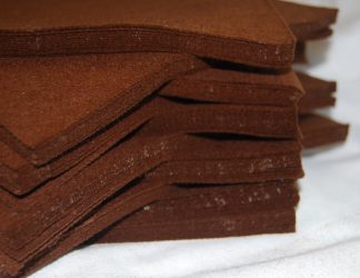 1 Sheet - Sienna / Dark Brown - Self Adhesive - Craft Felt 9" Square