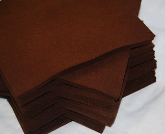 Dark Brown 9" Square - Felt Sheets - Craft Felt Material