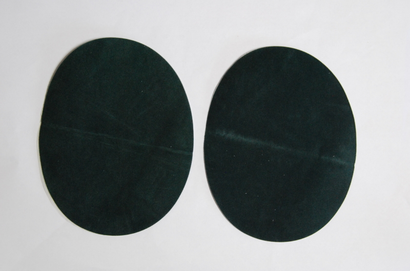 Pack of 2 Pairs Dark Green Iron On Elbow Patches 140mm x 110mm