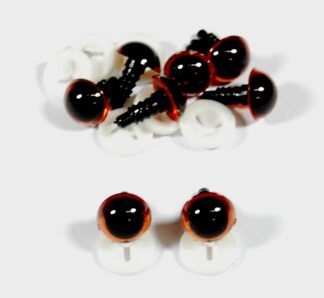 9mm Dark Amber Transparent Eyes