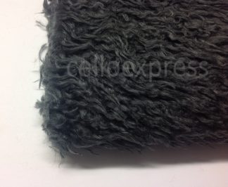 Curly Animal Fur Dark Grey - High Quality Fake Fur - 15mm Pile
