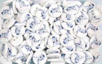 Children's Printed Wooden Buttons (Donkey - 15mm)