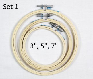 Set 1: 3", 5" & 7" Bamboo Embroidery Hoop - Cross Stitch/Tapestry Frame