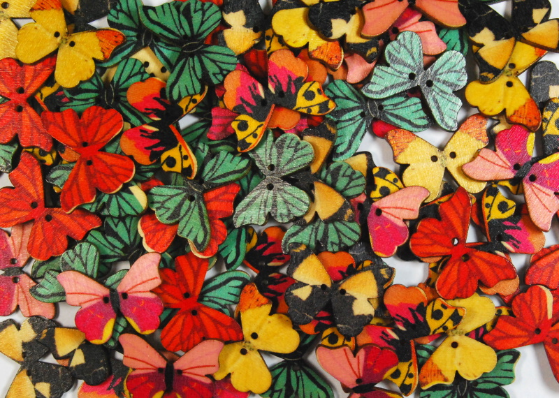 Fancy Wooden Buttons - Fancy Buttons 2 28mm