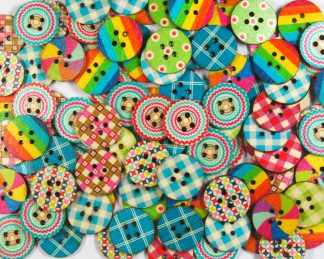 Fancy Wooden Buttons - Fancy Buttons 3 20mm