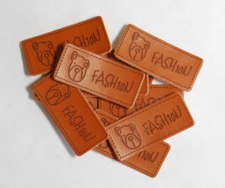 Fashion Teddy Faux Leather Tags - 55mm x 25mm