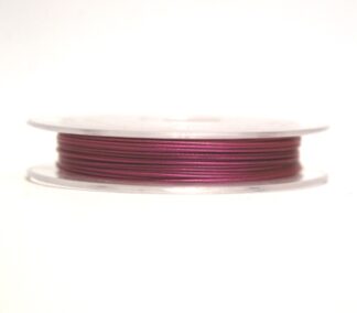 Pack of 1 Roll - 0.38mm x 10m Flamingo Steel Tiger Tail Beading Wire