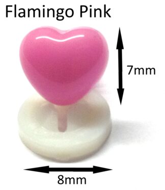 Flamingo 8 x 7mm Heart Noses