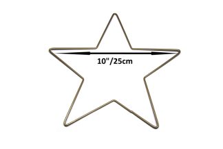 Flat Star Metal Frame 10"/25cm - Florist Wreaths