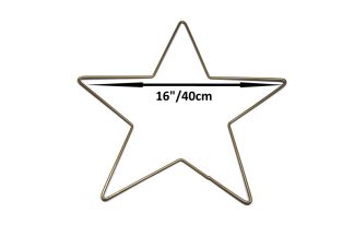 Flat Star Metal Frame 16"/40cm - Florist Wreaths