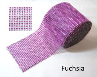 Fuchsia Diamante Effect Ribbon