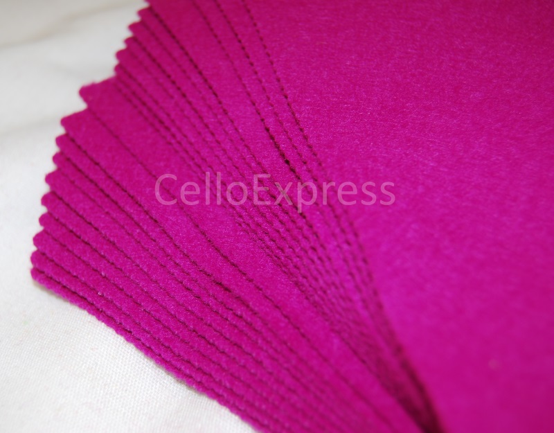 Fuchsia Pink 6" Square - Felt Sheets - Craft Felt Material