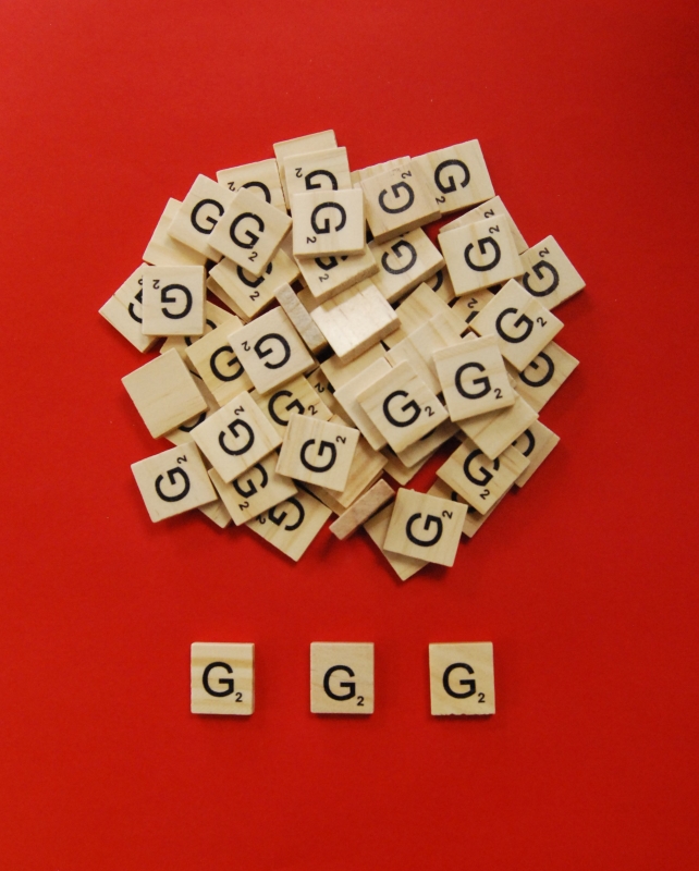 Pack of 20 - Letter 'G' Scrabble Wooden Tiles