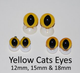 Yellow Cat Eyes Plastic Backs