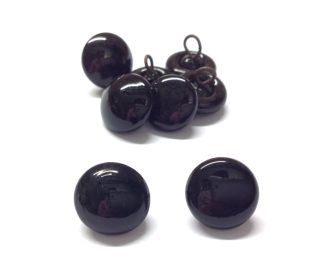 Pack of 4 Pairs - 4mm Black Glass Eyes with Metal Loops