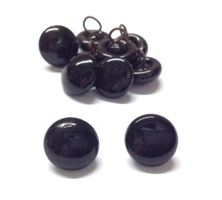 Pack of 10 Pairs - 4mm Black Glass Eyes with Metal Loops