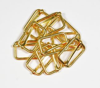 Pack of 25 - 25mm Gold Metal Bag Strap Sliding Adjusters