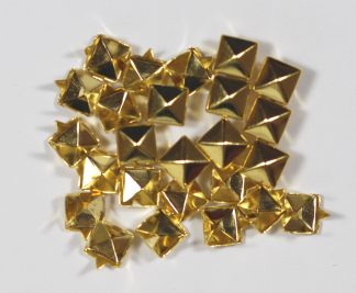 Pack of 25 - 8mm Gold Pyramid Rivets