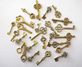 Pack of 100g - Gold Mix2 Steampunk Keys