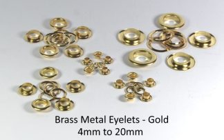 10mm Gold Brass Eyelets With Washers