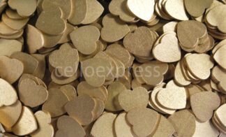18mm Gold Mini Wooden Lovehearts