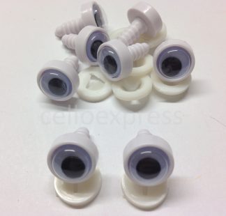 Pack of 4 Pairs - 12mm Googly Eyes with Plastic Backs