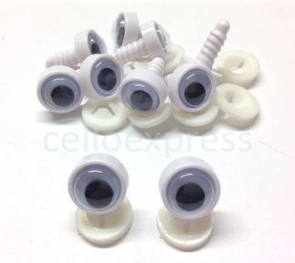 Pack of 5 Pairs - 12mm Googly Eyes with Plastic Backs