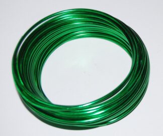Pack of 1 - Green 3mm x 10m Aluminium Wire