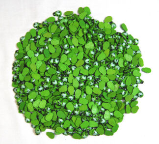 Pack of 100 - 9x12mm Green No Adhesive Bees - For Scrapbooking/Card Making