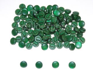 Green Mushroom Buttons - 10mm
