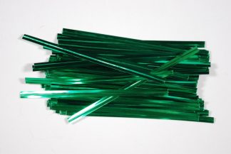 3"/8cm Green Twist Ties