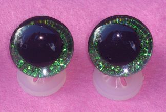 3D Green Glitter Eyes