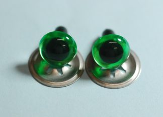 6mm N. Green Eyes Metal Backs