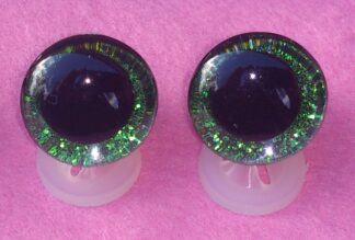 18mm 3D Green Glitter Eyes