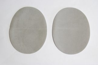 Pack of 1 Pair - Grey Iron On Elbow Patches - 140mm x 110mm