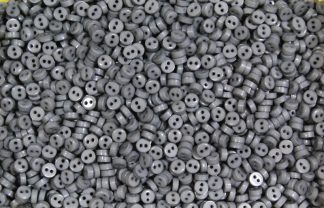 Pack of 100 Buttons - 6mm Circles - Grey -  Mini Buttons for Dolls & Soft Toys Clothes