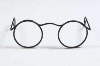 Toy Glasses - 3.1cm x 1.4cm - Mini Spectacles for Dolls or Santas - Gun Metal