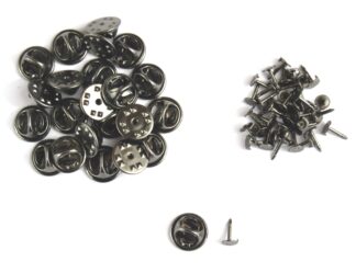 Gun Metal Badge Pins & Backs