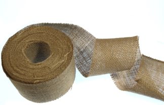 Cut Edge Hessian Ribbon 50mm - Florist Accessories