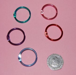 Pack of 5 - SHINY MIXED - 25mm Split Hinge Ringbinders