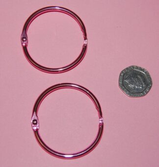 Pack of 2 - Shiny Pink - 38mm Split Hinged Ringbinders