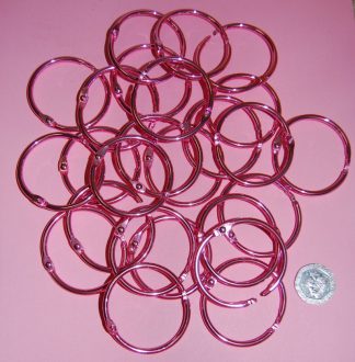 Pack of 100 - Shiny Pink - 38mm Split Hinged Ringbinders