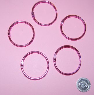 Pack of 5 - Shiny Pink - 38mm Split Hinged Ringbinders