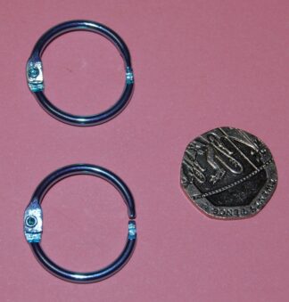 Pack of 2 - SHINY BLUE - 25mm Split Hinge Ringbinders