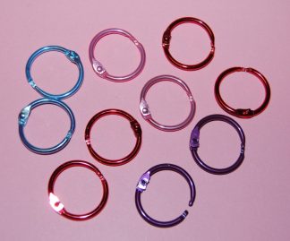 Pack of 10 - SHINY MIXED - 25mm Split Hinge Ringbinders