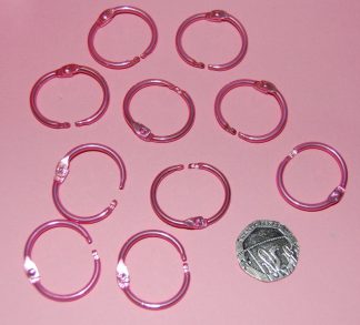 Pack of 10 - SHINY PINK - 19mm Split Hinge Ringbinders